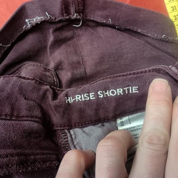 American Eagle Purple Jean Shorts with Cut-Off Style and Stretch - Picture 12 of 12